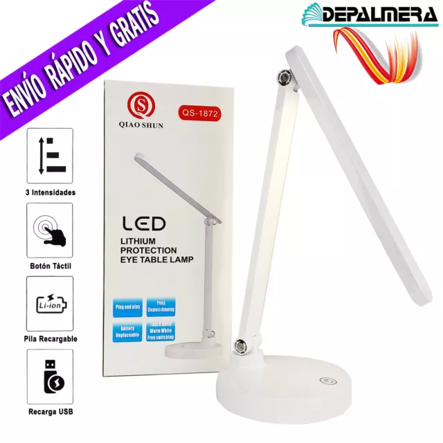 Flexo LED, Lámpara de Mesa Plegable táctil, luz LED Flexo Arquitecto Recargable