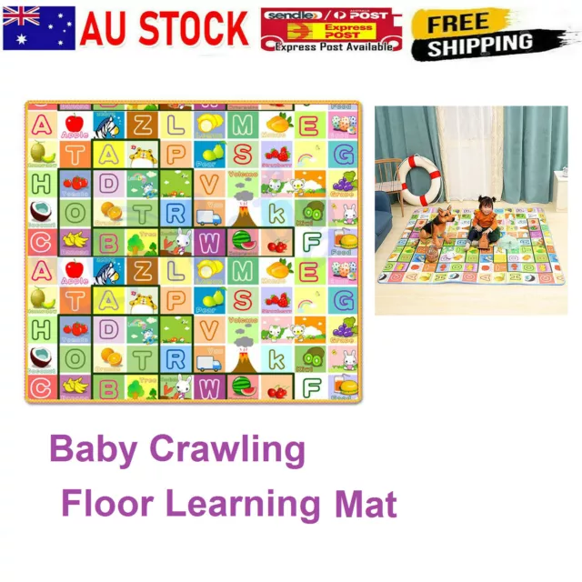 Play Mat Baby Kids Floor Rug Picnic Cushion Crawling Learn Waterproof Carpet