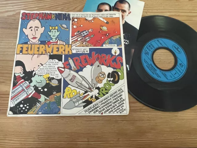 7" NDW Stephan Remmler & Nina - Feuerwerk (2 Song) MERCURY REC +Pressephoto