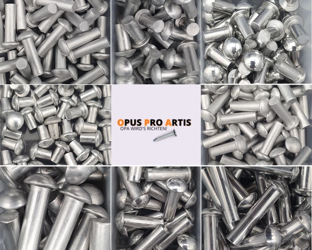 Alu Vollnieten DIN 660 – Halbrundkopf Nieten Aus Aluminium, Metrisch, Made In Germany