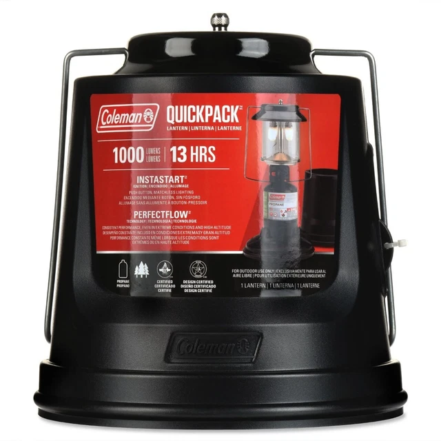 Coleman 810 Lumen Fuel Lantern Outdoor Camping Propane Light 2 Mantle Quickpack