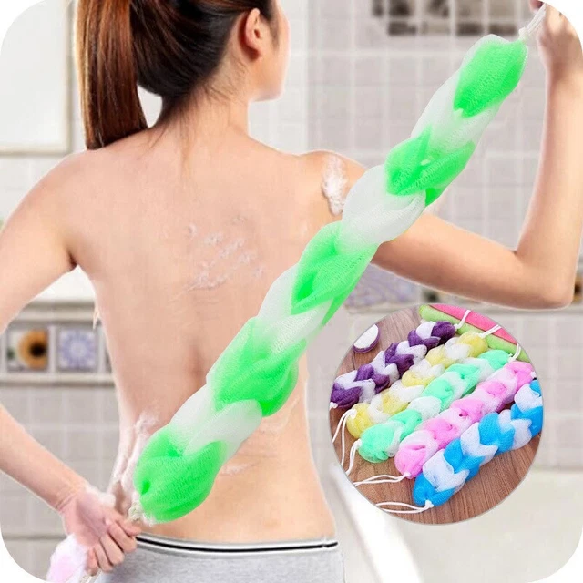 Spazzola peeling corpo grande spugna fiori spazzola puff bagno luffa rete doccia E