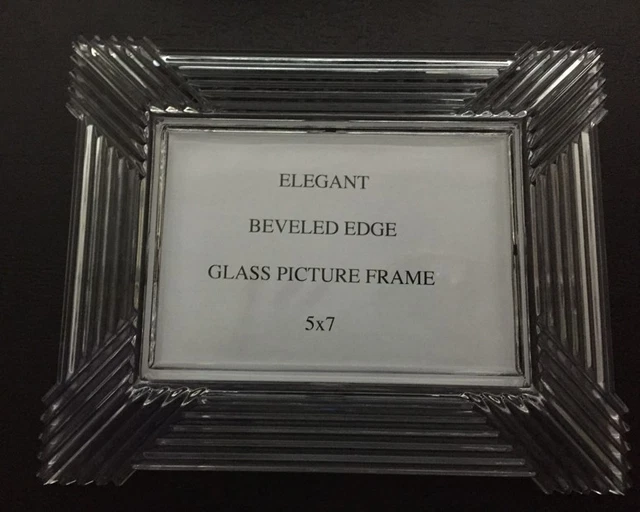 Photo Frame: Beveled Glass  5x7 -- Elegant Style