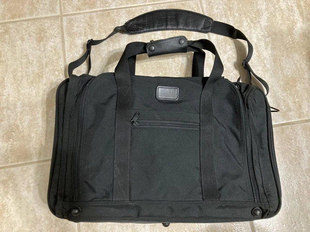 TUMI Black Ballistic Nylon Expandable Carry on Travel Weekender Bag 27803 EXC