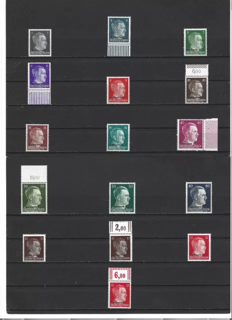 Ostland 1941, Einzelmarken aus Michelnrn: 1 - 20 **, postfrisch/MNH, zur Auswahl