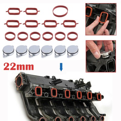 Kit Suppression Clapets Admission BMW 22mm - Joints Collecteur - Compatible E87 E46 E90 Etc