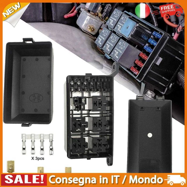 IT Relay Fuse Holder Box DC 12V Car Fuse Box for Car Automotive Marine