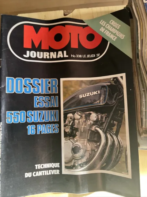 MOTO JOURNAL  338 Dossier Essai Road Test SUZUKI GS 550 Scooters 1919-1945 1977
