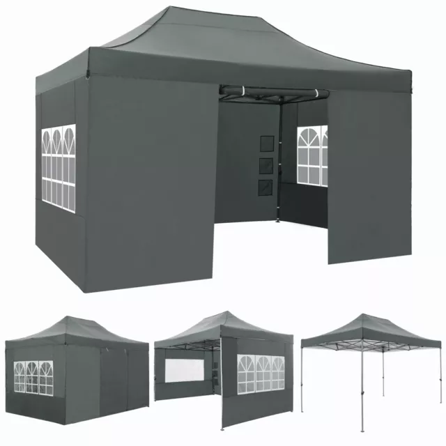 Falt Pavillon WASSERDICHT Pavillion Gartenzelt Partyzelt Dachmaß 3x3m, 3x4,5m
