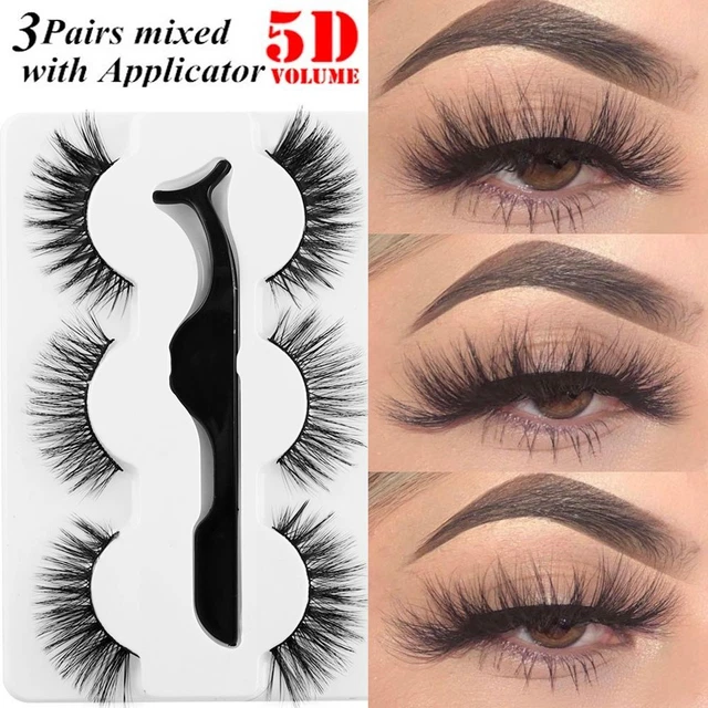 Handmade Lashes Natrual Long False Eyelashes 5D Mink Hair Eye Lash Extension