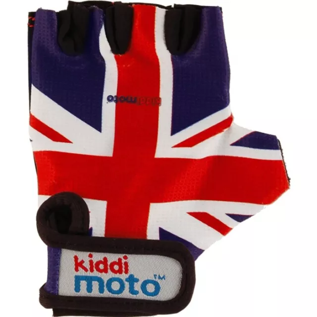 Childs Kiddimoto Union Jack Gloves Kids Bike Scooter Skate BMX Stunt bord Cycle