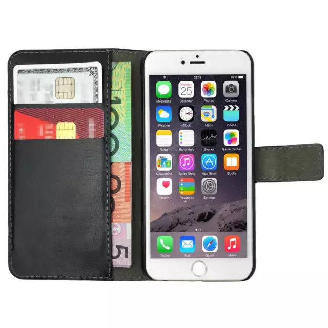 Premium Flip Wallet Case PU Leather Card Slot Cover For iPhone X 8 7 6 5 4 Plus