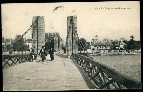 58 COSNE le suspension bridge 1915 ( 5 )