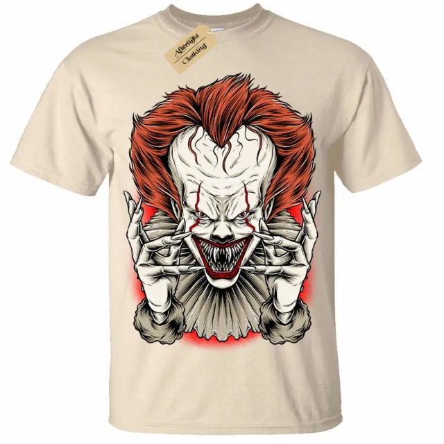 Evil Clown T-Shirt Uomo It Horror Halloween Scuro Spaventosa Inquietante