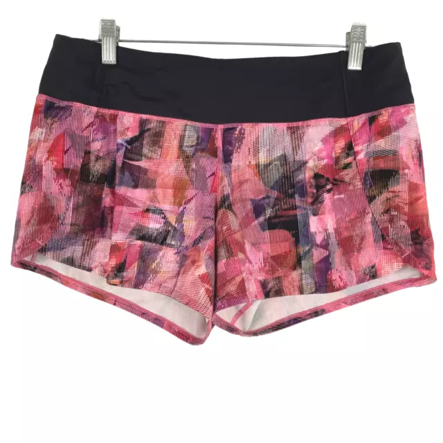 Lululemon Run Times Short Sun Dazed Multi Pink Super Dark Women's Size 8