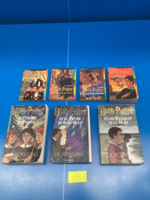 Lote 7 Libro Harry Potter Tomos 1-7 JK Rowling Folio Gallimard Edition Antiguo 1