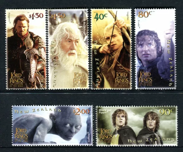 2003 New Zealand - Lord of The Rings! The Return of The King MUH Set of 6 Stamps