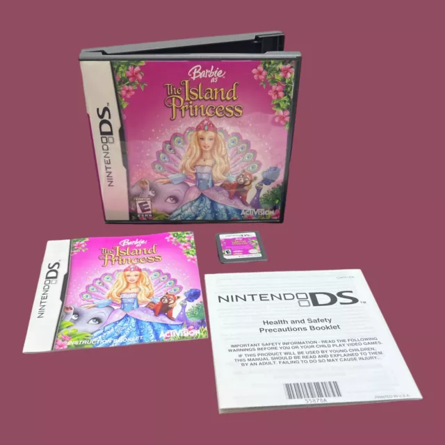 ✨Barbie Island Princess (Nintendo DS, 2007) Complete and Tested Free Shipping