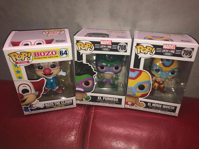 Funko Pop Sammlung, Luchadores, Hulk - Iron Men Bozo- El Furioso - El Heroe ovp