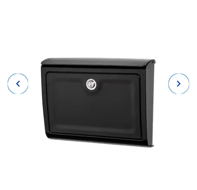 Architectural Mailboxes Wall Mount Black Metal Standard Lockable Mailbox