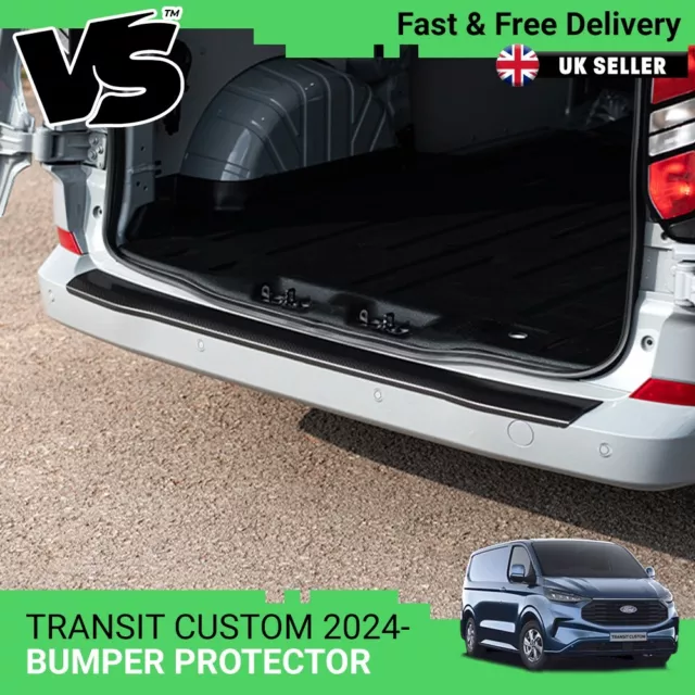 FORD TRANSIT CUSTOM 2024 Van Rear Bumper Protector Tough Abs Carbon