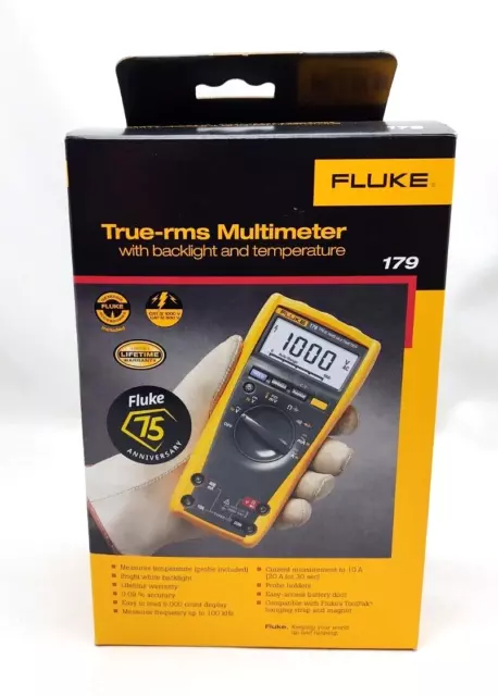 FLUKE 179 Multímetro Digital Auténtico RMS Valor Retroiluminación Especificación