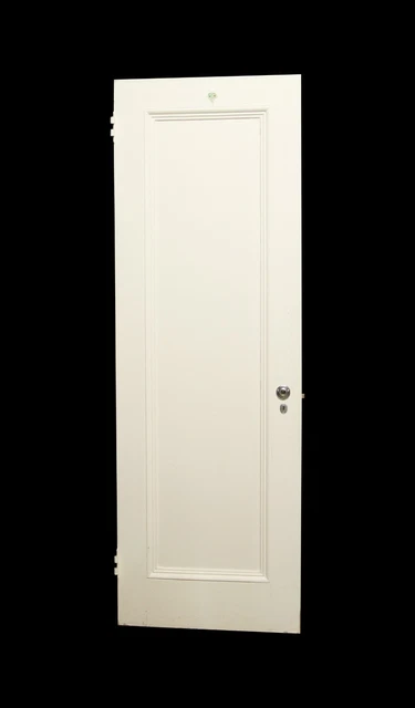 Vintage 1 Pane White Wooden Passage Door 83 x 28