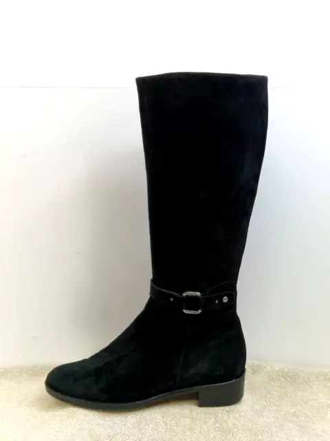 Bacci made in Italy Ladies Knee High Boots all Leather Black Zip UK 8 EU 41