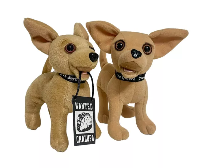 Vintage Taco Bell Chihuahua Talking Stuffed Animal Plush 6inch Beige Puppy Dog