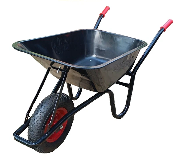 Chariot De Jardin 4 Roues GARDEBRUK® Brouette 2 Roues 150 Kg 100 L Jante Acier Roue Gonflable Jardin Jardinage Chantier Chariot De Transport Tracteur Tondeuse - 5