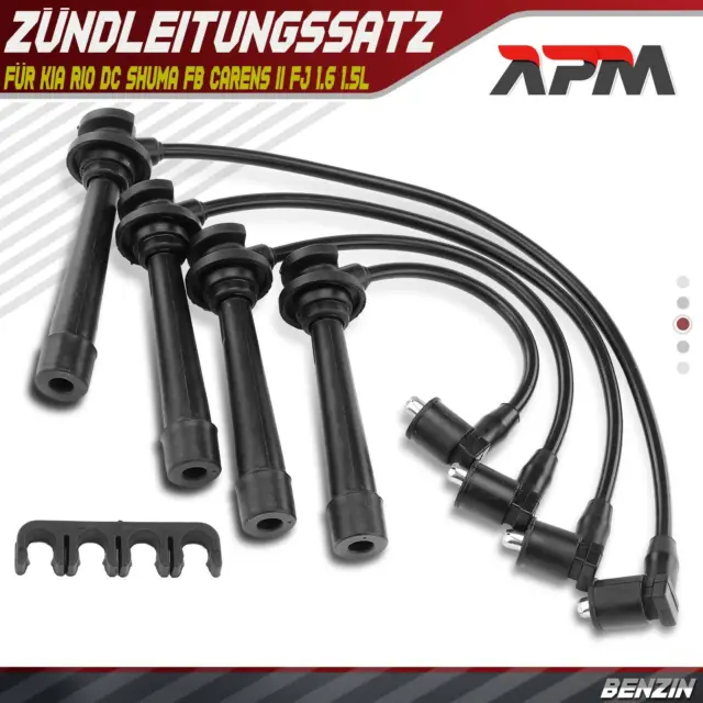 4x Zündleitungssatz Zündkabel für KIA Rio DC Shuma FB Carens 2 FJ 1.6 1.5L 00-05