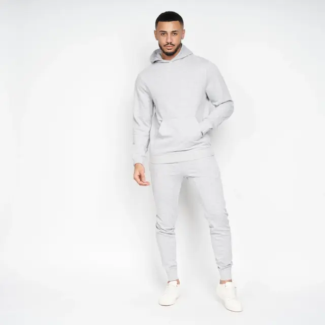 Duck and Cover - Mens 'MELBRAY' Crew Sweat & Jogger Set - Charcoal Marl