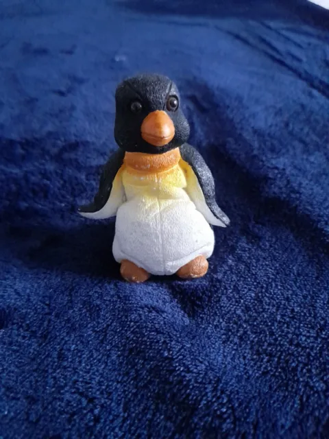 1999 Cute Penguin Figurine named Kipper Treasured Pals birthdate tag attached