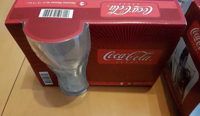 Coca Cola Glas, 4 Gläser Original Verpackt, 2x Pepsi Gläser, Durchsichtig
