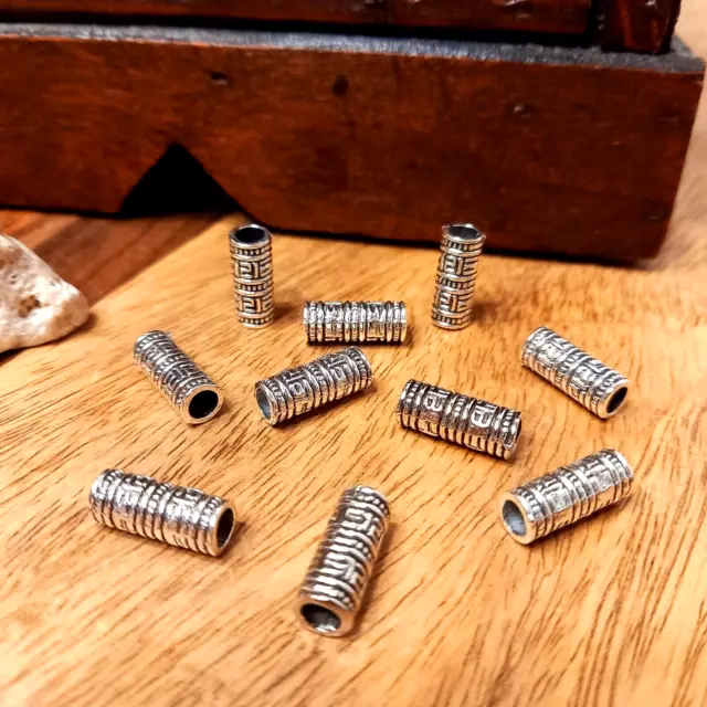 10 Bartperlen, Wikingerperlen, Haar Perlen, Rasta Perlen (33)