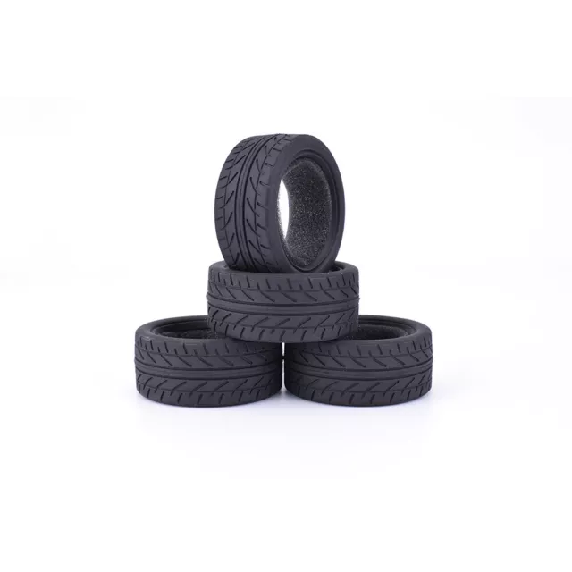 4Pcs AUSTAR AX-8002 26mm Flat Speed Rubber Tires For RC 1/10 TAMIYA HPI HSP Car