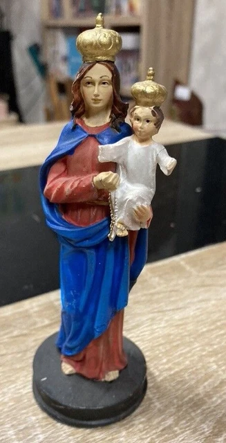 Ancienne statue sculpture santon ésotérisme Notre Dame du très Saint Rosaire