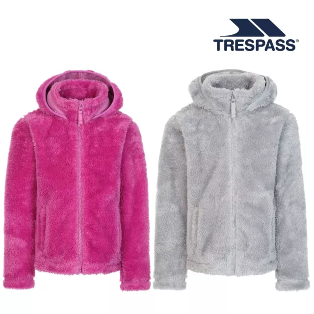 Trespass Girls Fleece Jacket Supersoft with Hood Violetta