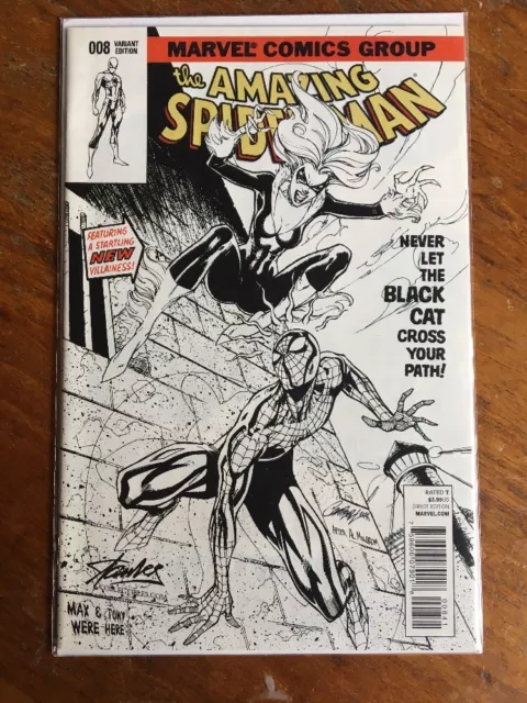 Amazing Spider Man #8 J Scott Campbell Stan Lee Exclusive Sketch Variant Nm Lmtd