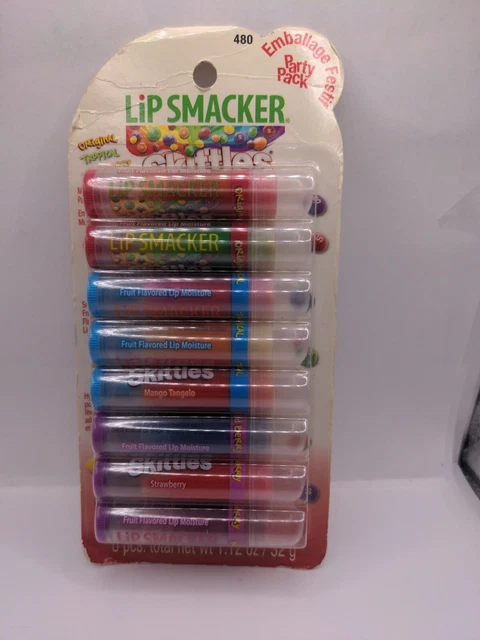 Lip Smacker bonne bell ~ SKITTLES #480  Original Tropical Wild berry 8 pcs,