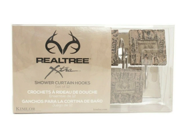 Realtree Shower Curtain Hooks Set of 12 Camo NEW