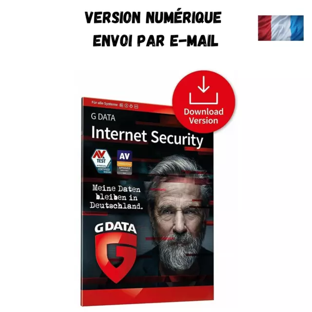 G DATA Internet Security 2024 3 PC/appareils 1 an - licence GData DE NEUF 2024