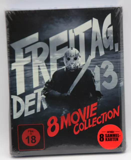 Freitag der 13. 8 Movie Collection Blu-Ray inkl 8 Sammelkarten Neu mit Rechnung