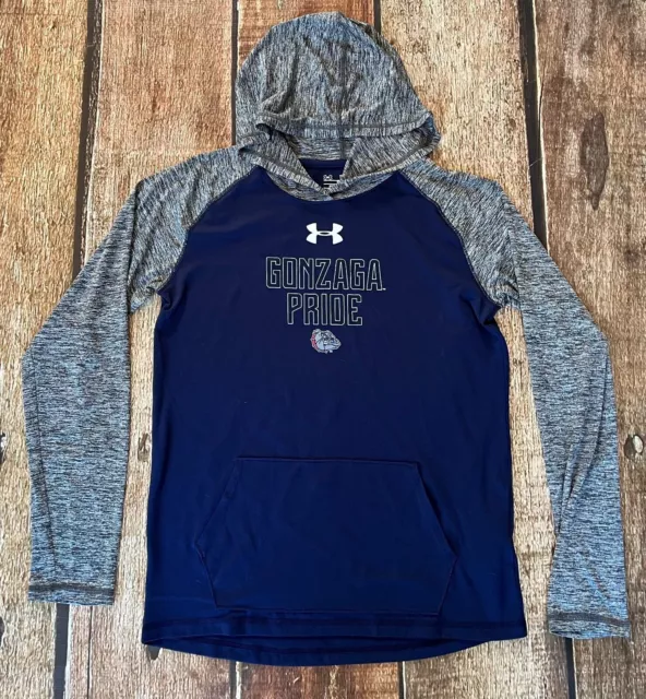 Under Armour Heatgear Loose Pullover Gonzaga Bulldogs Hoodie Youth Xl Excellent