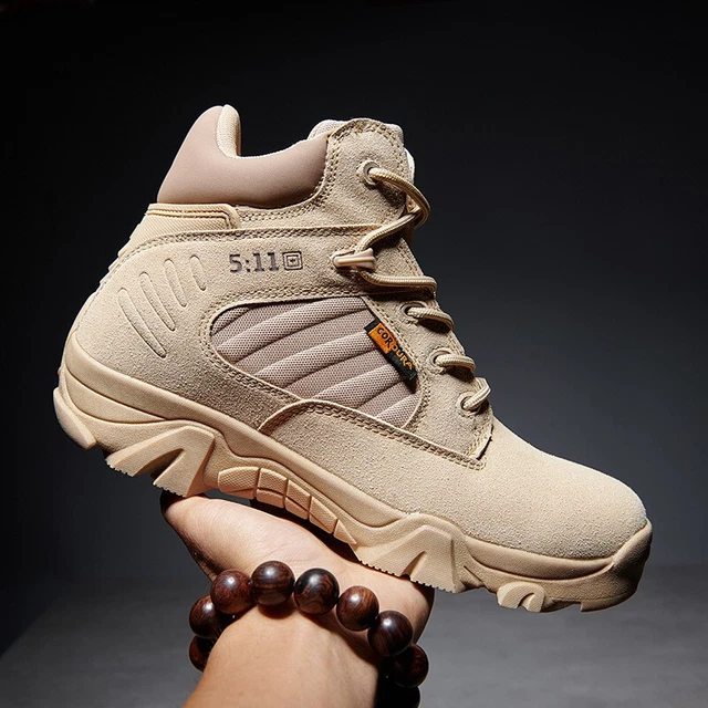 Men's Desert Military Boots - Tactical Airsoft Hunting Outdoor Army Tan Boots