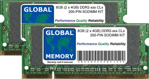 8GB (2 X 4GB) DDR2 667MHz PC2-5300/800MHz 200-PIN SODIMM LAPTOP RAM KIT EUR 175,89 - PicClick