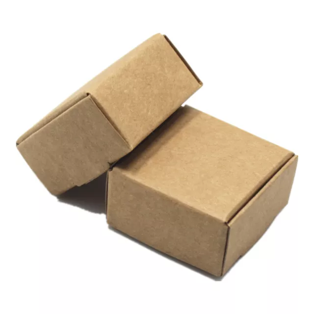 Brown Kraft Paper Box Wedding Favor Gift Box Candy Jewelry Packing Packaging 3