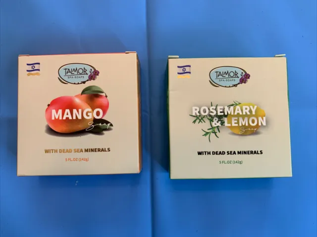 2 piece Talmor Spa Soaps Mango- Rosemary & Lemon With Dead Sea Minerals