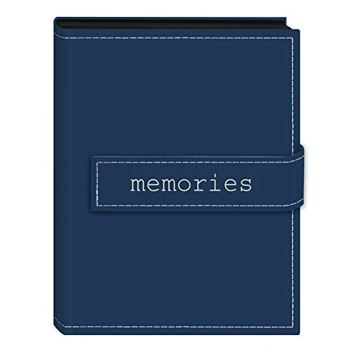 Cubierta de cuero sintético cosida con correa ""Memories"" bordada de 36 bolsillos 4 por 6 pulgadas