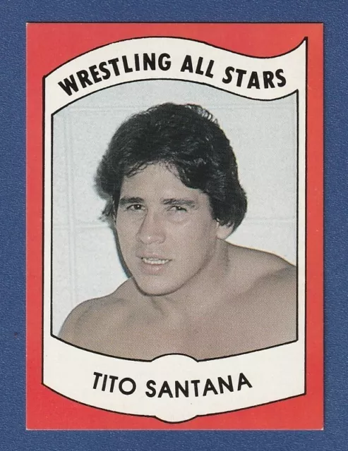 TITO SANTANA 1982 PWE RC Wrestling All Stars Series B #13 Rookie Card EX-NM WWF*